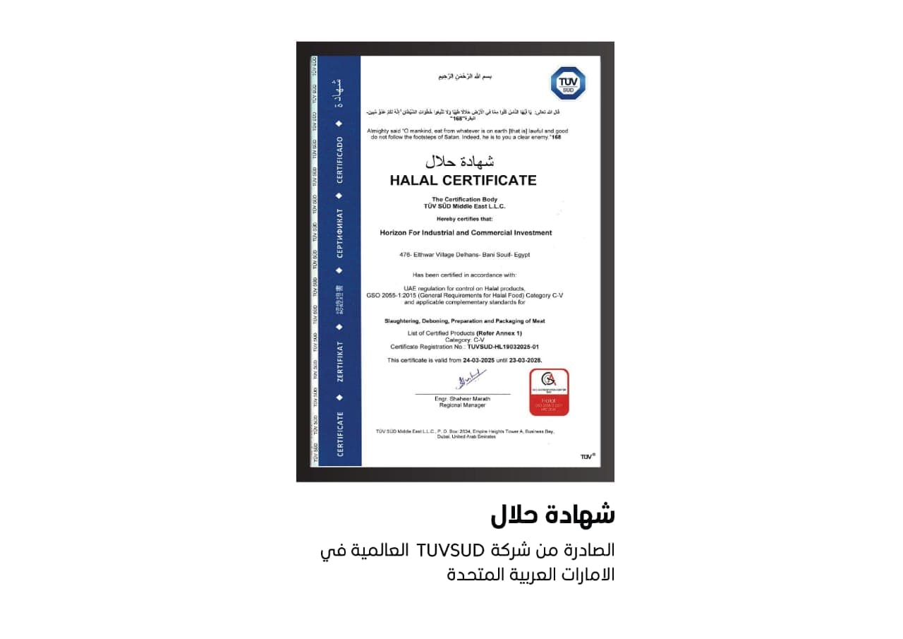 شهادة علامة تجارية مسجلة (HACCP / ISO 22300)